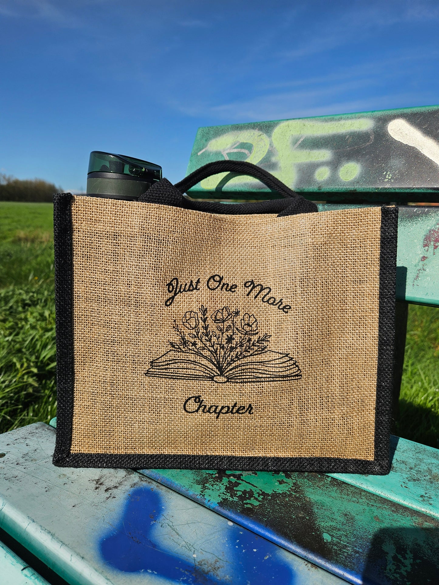 Jute Tasche "Just one more chapter"